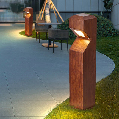 Traditional Chinese Waterproof Steel Aluminum Irregular Column LED Landscape Lighting Outdoor Light For Garden