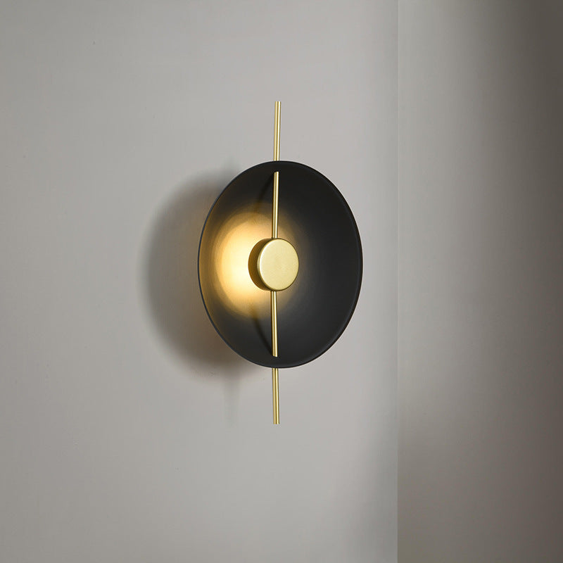 Modern Luxury Iron Round LED Wall Sconce Lamp For Living Room