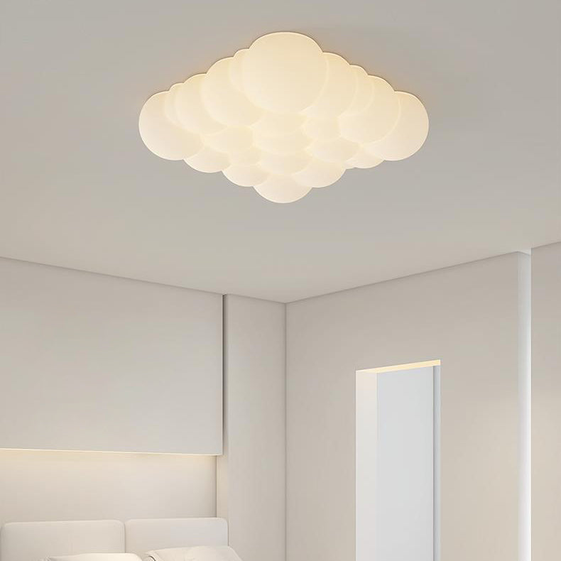 Contemporary Nordic Bubble Hardware Acrylic LED Flush Mount Ceiling Light For Bedroom