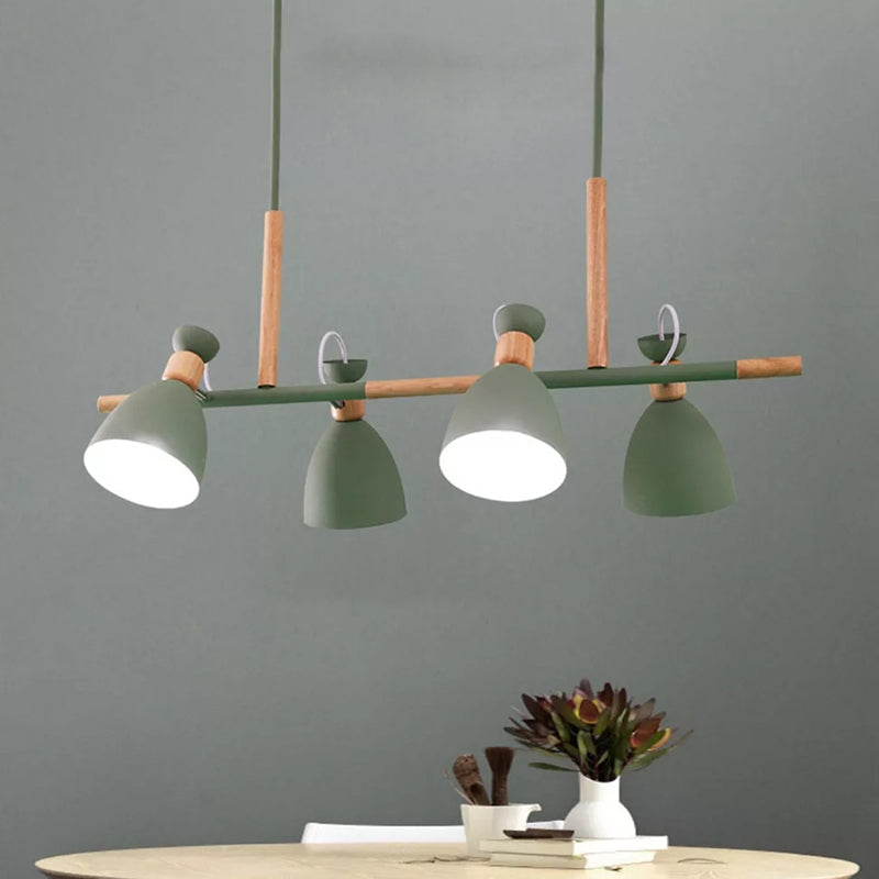 Modern Minimalist Dome Iron Metal 4-Light Island Light Chandelier For Dining Room