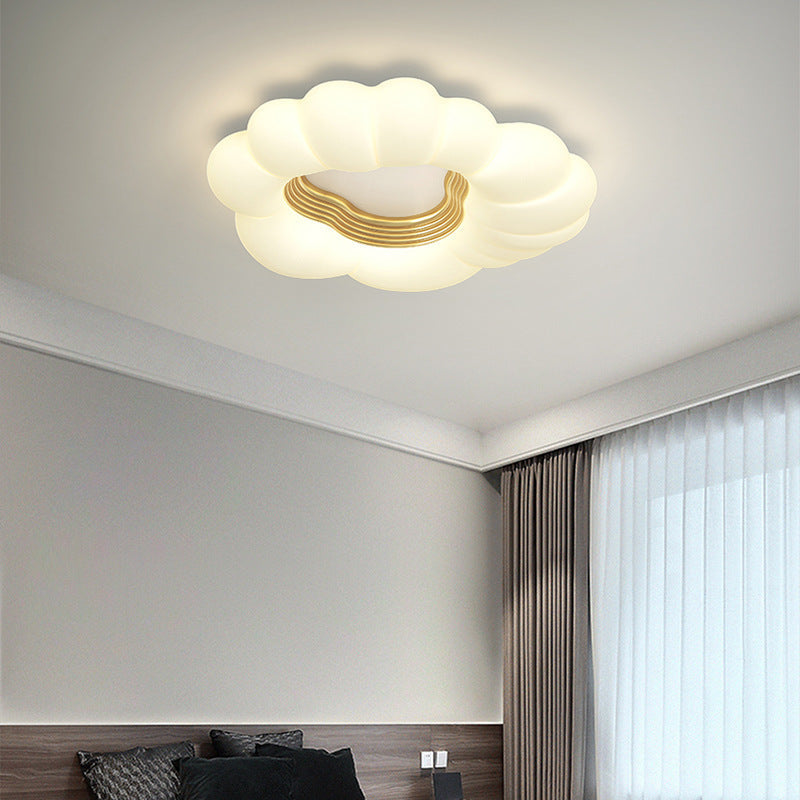 Plafonnier LED en fer de forme nuage créative contemporaine pour salon 