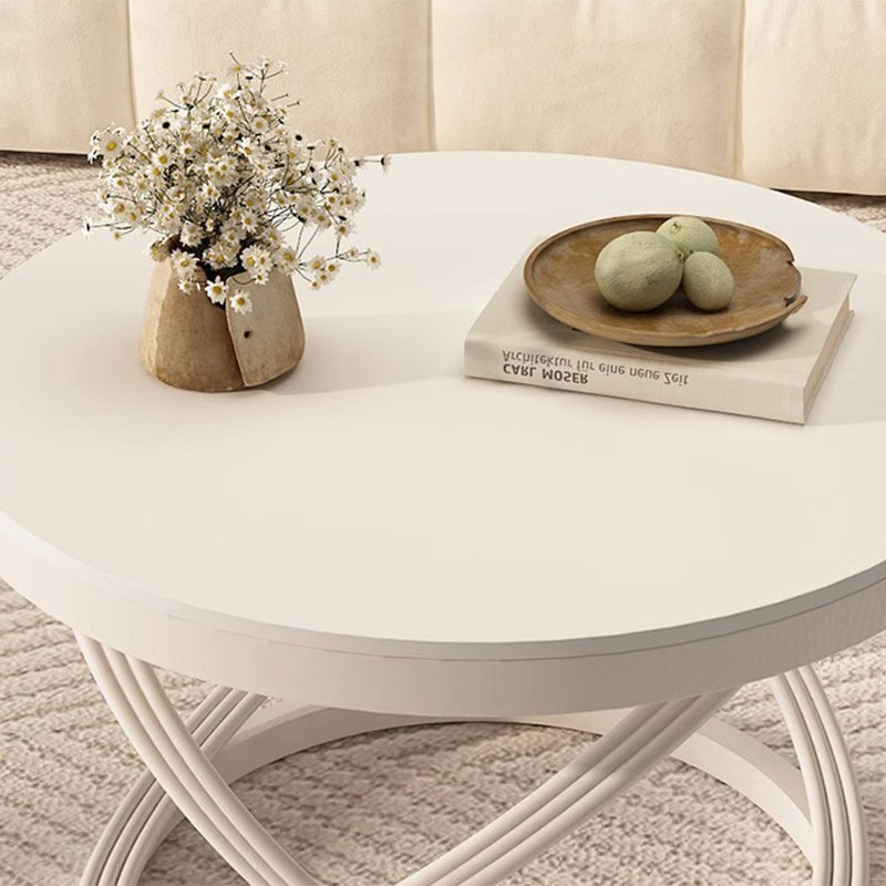 Contemporary Nordic Round Circle Iron Slab Coffee Table For Living Room