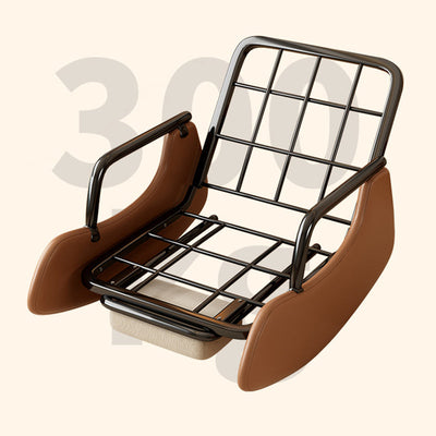 Modern Simplicity Corduroy Cotton Sponge Leather Wood Carbon Steel Square Recliner Foldable Backrest Footrest For Bedroom