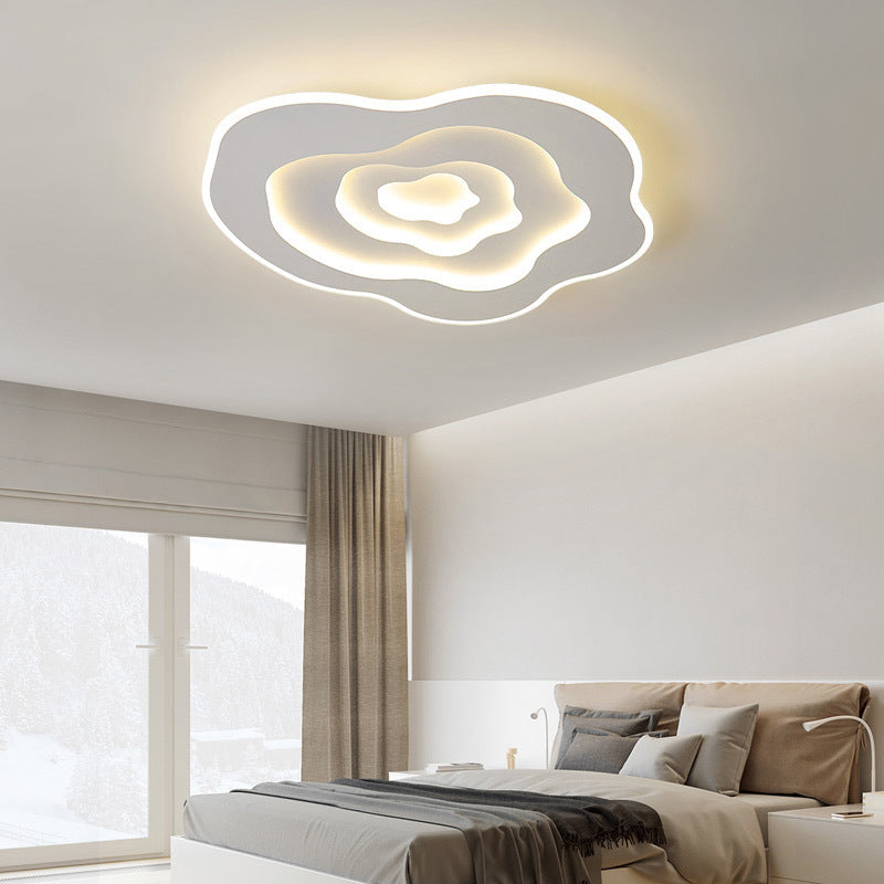 Modern Minimalist Clouds Acrylic Iron LED Flush Mount Ceiling Light For Living Room