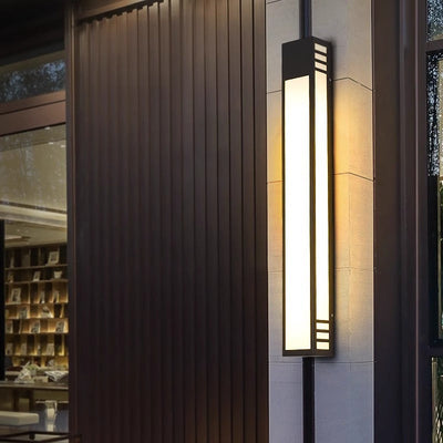 Contemporary Simplicity Stainless Steel Acrylic Column LED Waterproof Wall Sconce Lamp For Outdoor Patio