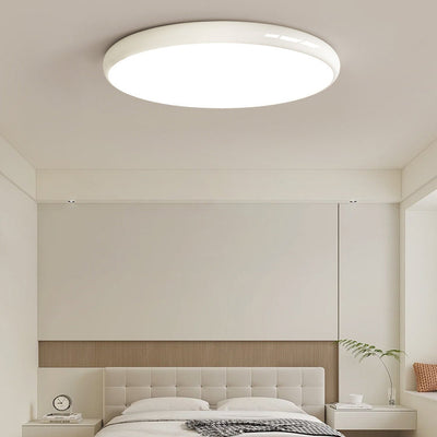 Modern Minimalist Macaron Acrylic Round Shade LED Flush Mount Ceiling Light For Bedroom