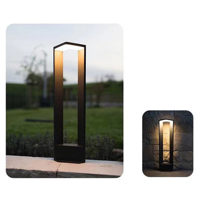 Modern Minimalist Waterproof Rectangular Aluminium Acrylic LED Landscape Lighting Outdoor Light For Outdoor Patio