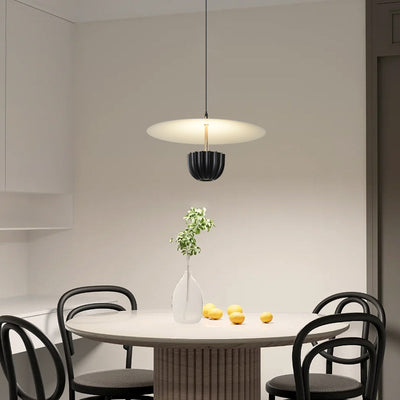 Contemporary Scandinavian Round Aluminum LED Pendant Light For Living Room