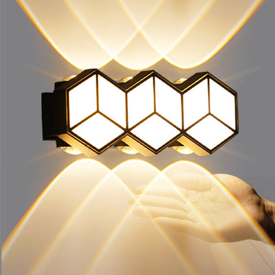 Traditional European Waterproof Aluminum Acrylic Lozenge LED Wall Sconce Lamp For Outdoor Patio