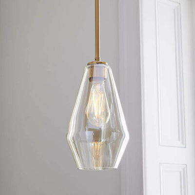 Nordic Creative Polygonal Glass 1-Light Pendant Light