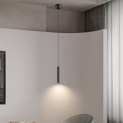 Modern Minimalist Iron Aluminum Strip LED Pendant Light For Bedroom