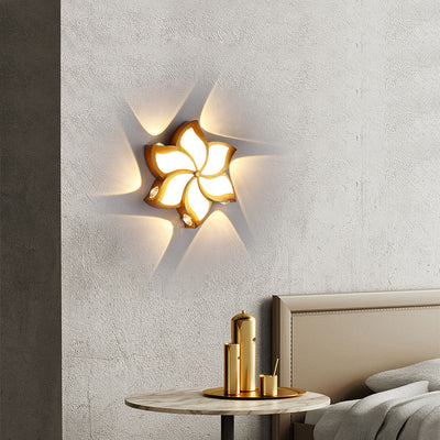 Contemporary Simplicity Aluminum Pinwheel Acrylic Shade LED Wall Sconce Lamp For Bedroom