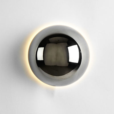 Applique murale LED en métal demi-cercle météorite simplicité moderne pour chambre à coucher 