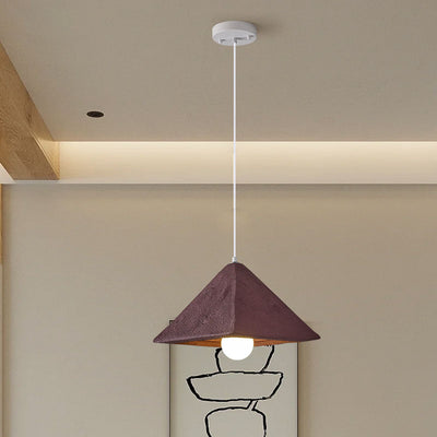 Contemporary Nordic Plexiglas Triangular Tapered 1-Light Pendant Light For Dining Room