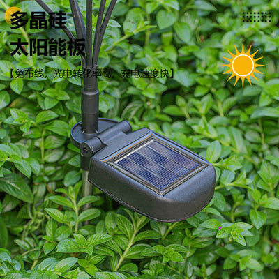 Contemporary Creative Waterproof Solar Jellyfish Stainless Steel Fiber Optic ABS LED Outdoor Landscape Light For Garden