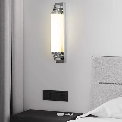 Nordic Minimalist Electroplated Iron Cylinder LED Wall Sconce Lamp