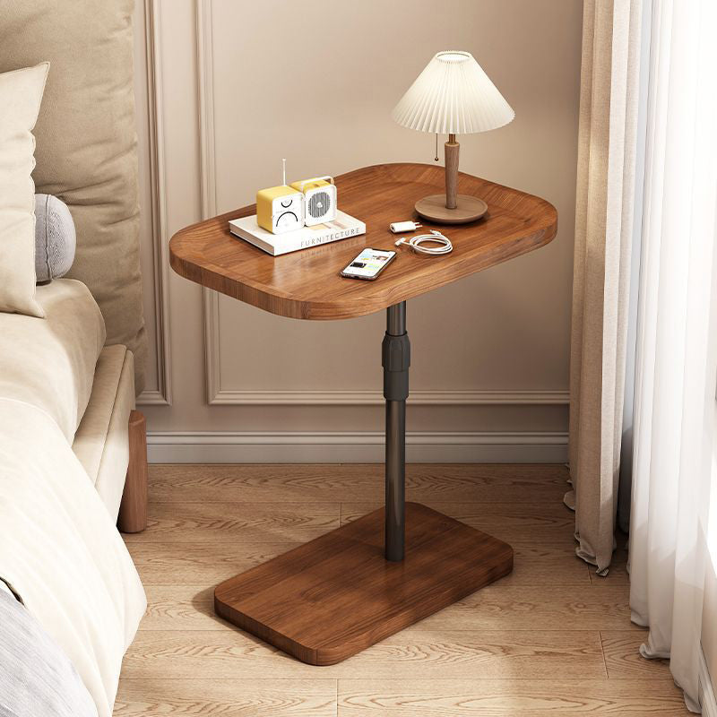 Modern Minimalist Rectangular Faux Panel Iron Liftable End Table For Living Room