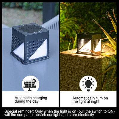 Modern Minimalist Solar Waterproof Square ABS PC LED Ground Plug Outdoor Light For Garden