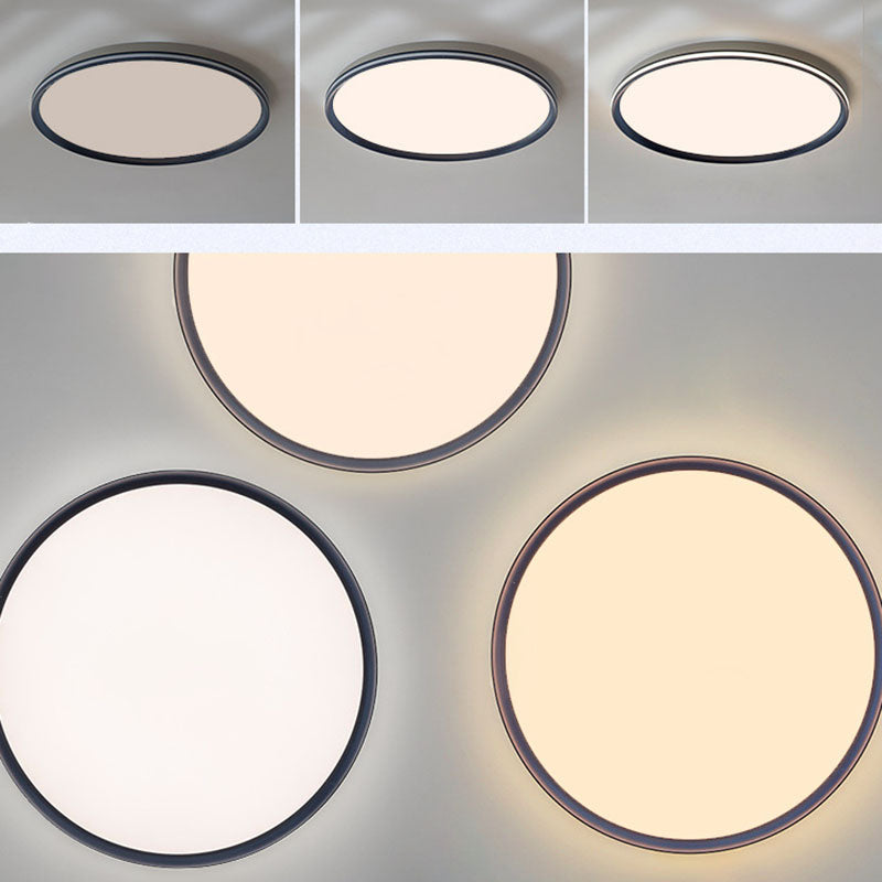 Modern Minimalist Round Acrylic LED Flush Mount Ceiling Light For Bedroom