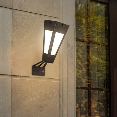 Contemporary Industrial Intelligent Sensor LED Solar Waterproof Wall Sconce Lamp For Outdoor Patio