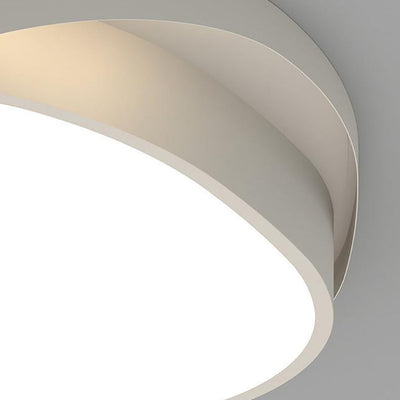 Contemporary Simplicity Iron Acrylic Round Shade LED Flush Mount Ceiling Light For Bedroom