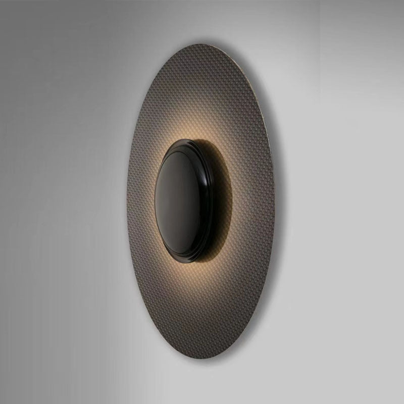 Applique murale LED ronde scandinave contemporaine en fer pour salon 