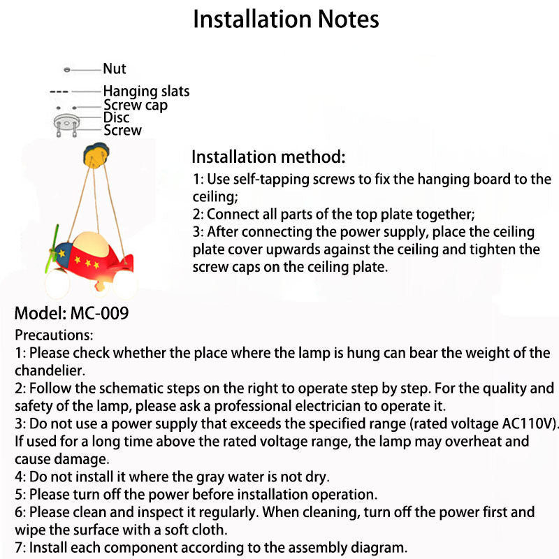 Cartoon-Flugzeug-Wolken-rundes LED-Kinder-Unterputz-Deckenventilator-Licht