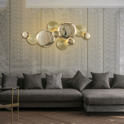 Modern Luxury Metal Round LED Wall Sconce Lamp For Living Room