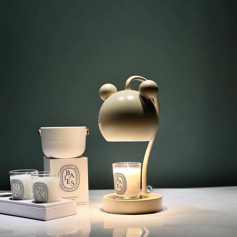 Lampe de table moderne à 1 lumière avec matériel de souris de dessin animé, cire fondue d&