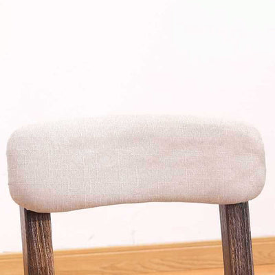 Traditional Japanese Square Paulownia Wood Cotton Linen Chair Tatami Backrest For Entertainment Room