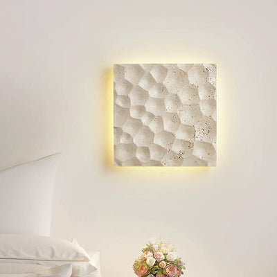 Contemporary Creative Stone Square LED Wall Sconce Lamp For Living Room