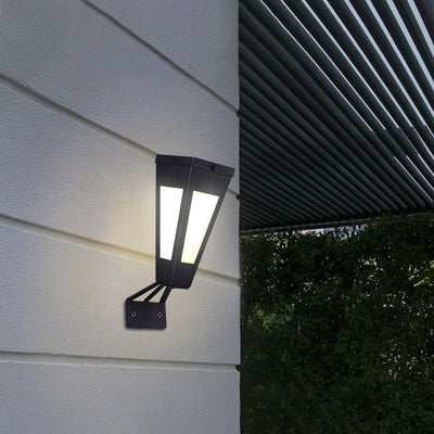 Contemporary Industrial Intelligent Sensor LED Solar Waterproof Wall Sconce Lamp For Outdoor Patio