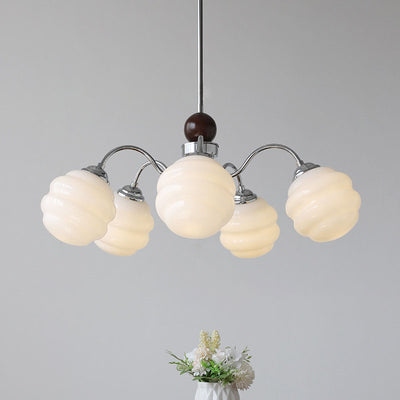 Nordic Modern Minimalist Glass Sphere 3/5-Light Chandelier