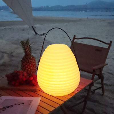 Contemporary Creative Egg Shape PE LED Portable Outdoor Light For Garden