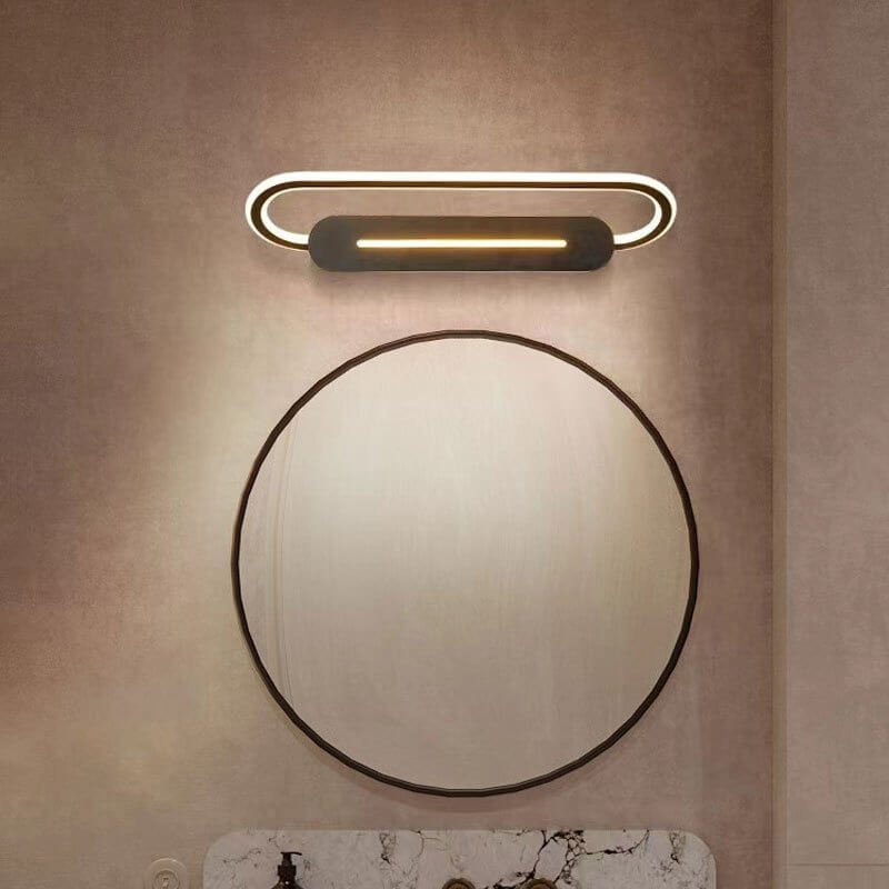 Modern Simple Aluminum Button Shape Adjustable LED Bathroom Vanity Mirror Front Wall Sconce Lamp