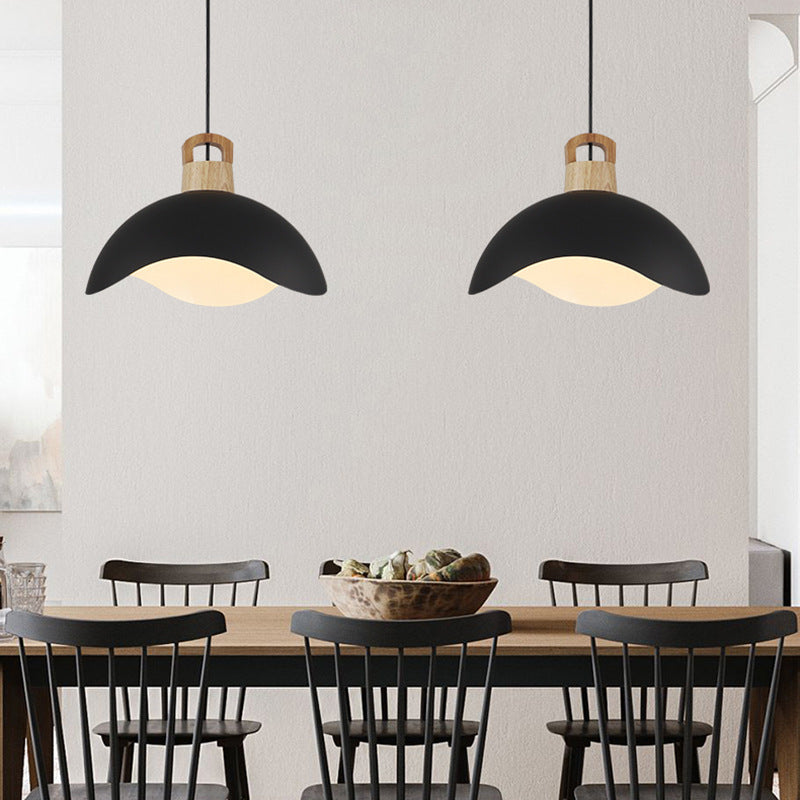 Contemporary Scandinavian Macaron Lotus Flower Petal Shape 1-Light Pendant For Living Room