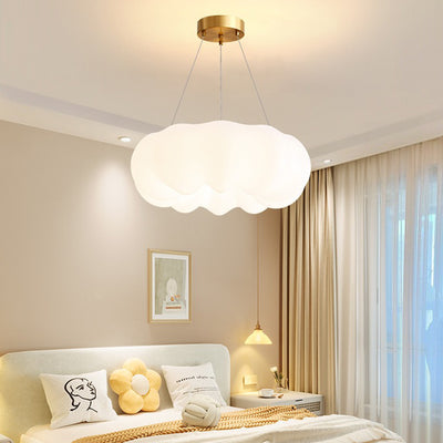 Contemporary Nordic Cloud Shape PE Copper LED Pendant Light For Living Room