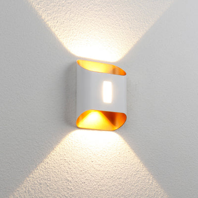 Modern Simplicity Geometric Square Aluminum LED Waterproof Wall Sconce Lamp For Garden