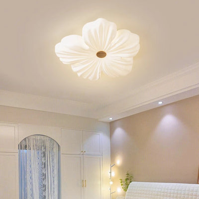 Modern Art Deco Iron Acrylic Flower LED Flush Mount Ceiling Light For Living Room