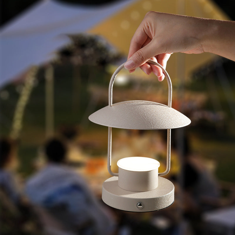 Contemporary Simplicity Iron Acrylic Crackle LED Table Lamp Portable Camping Light For Outdoor Patio