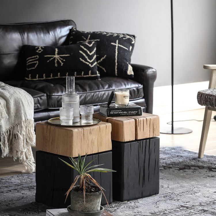 Traditional Japanese Square Wood Coffee Table And For Living Room