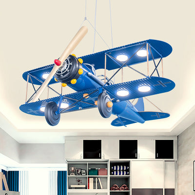 Lustre LED en acrylique avec matériel d'avion créatif contemporain pour chambre d'enfants 