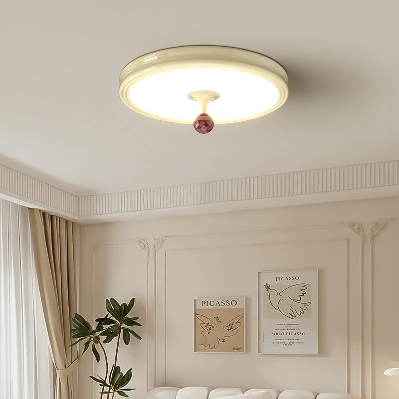 Modern Minimalist Round Dome Iron Acrylic LED Flush Mount Ceiling Light For Living Room