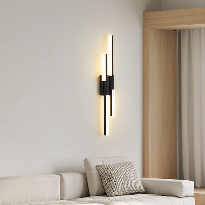 Modern Minimalist Vertical Bar Acrylic Iron LED Wall Sconce Lamp For Living Room