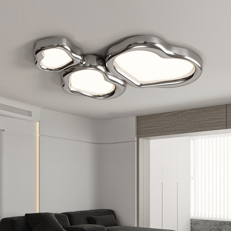 Modern Minimalist Heart Resin Acrylic LED Flush Mount Ceiling Light For Bedroom