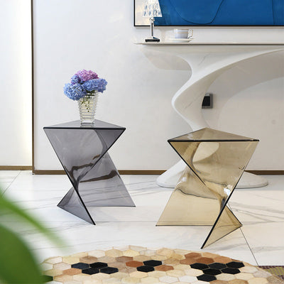 Modern Minimalist Irregular Triangle Plastic End Table For Living Room