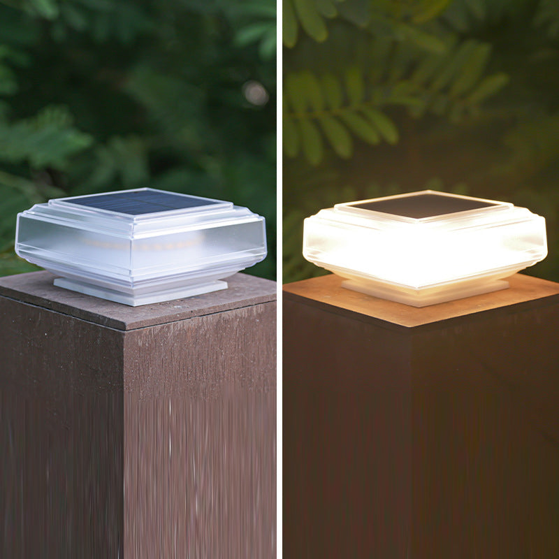 Modern Simplicity Solar Waterproof ABS Polycrystalline Silicon Square LED Landscape Light Outdoor Light For Outdoor Patio