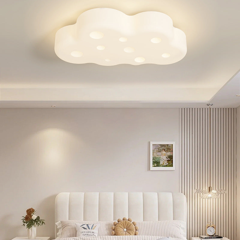 Contemporary Nordic Iron Acrylic Cloud LED Flush Mount Ceiling Light For Bedroom