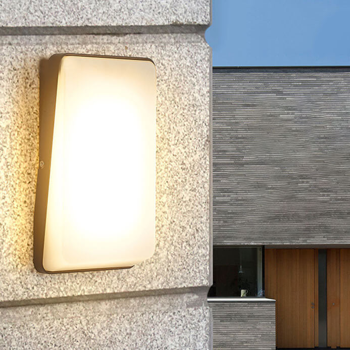 Modern Simple Rectangular Aluminum LED Outdoor Waterproof Wall Sconce Lamp