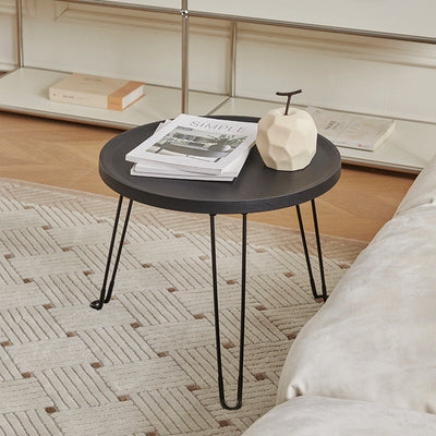 Modern Minimalist Round PP Carbon Steel Metal Coffee Table Foldable For Living Room